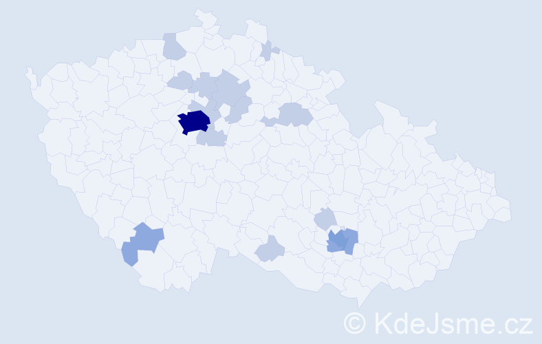 Příjmení: 'Lysak', počet výskytů 29 v celé ČR