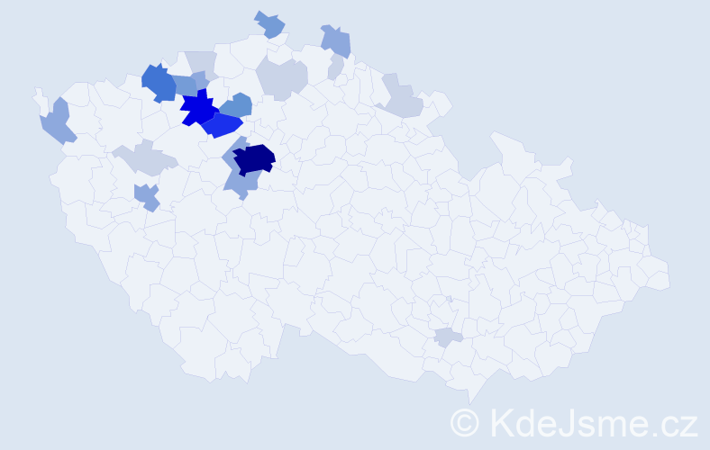Příjmení: 'Purchartová', počet výskytů 69 v celé ČR