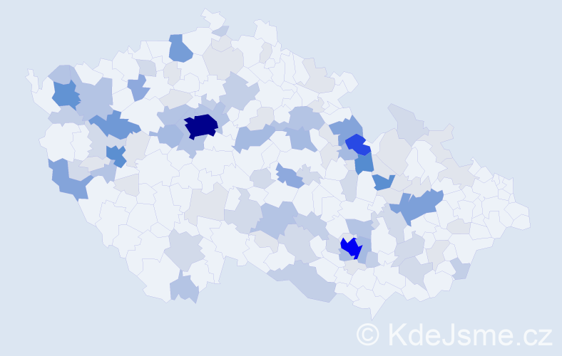 Příjmení: 'Fajt', počet výskytů 339 v celé ČR