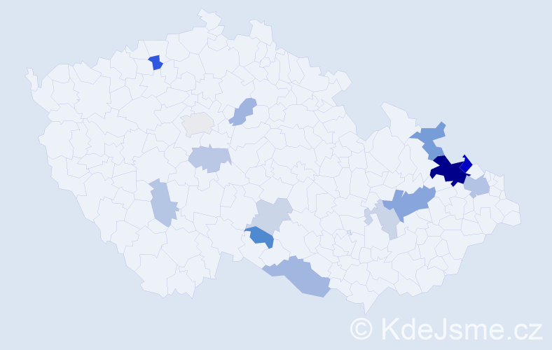 Příjmení: 'Mura', počet výskytů 38 v celé ČR