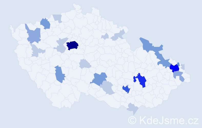Příjmení: 'Metznerová', počet výskytů 68 v celé ČR