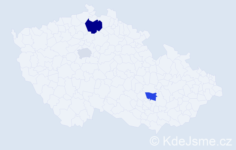 Příjmení: 'Erdenetsetseg', počet výskytů 4 v celé ČR