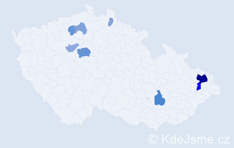 Příjmení: 'Gaubová', počet výskytů 29 v celé ČR