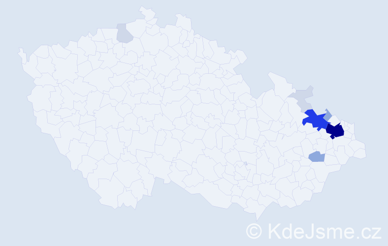 Příjmení: 'Curylová', počet výskytů 33 v celé ČR