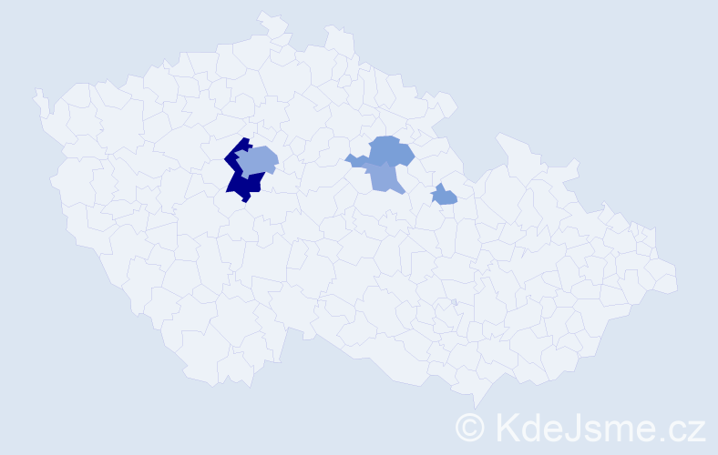 Příjmení: 'Ruffr', počet výskytů 13 v celé ČR
