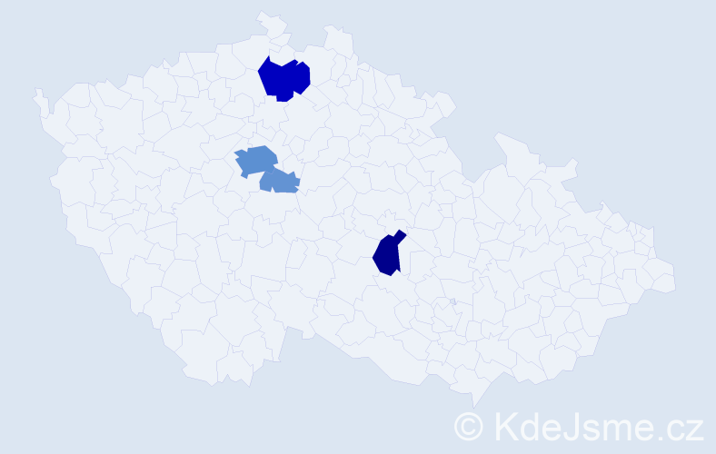 Příjmení: 'Lodin', počet výskytů 19 v celé ČR