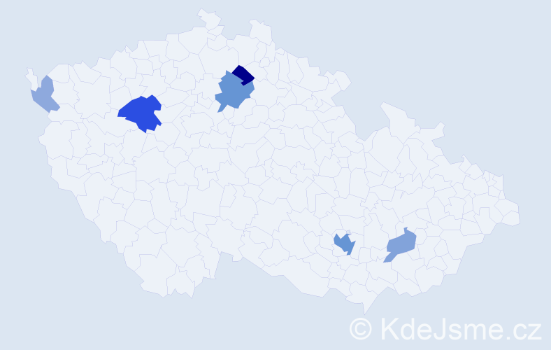Příjmení: 'Čečelská', počet výskytů 22 v celé ČR