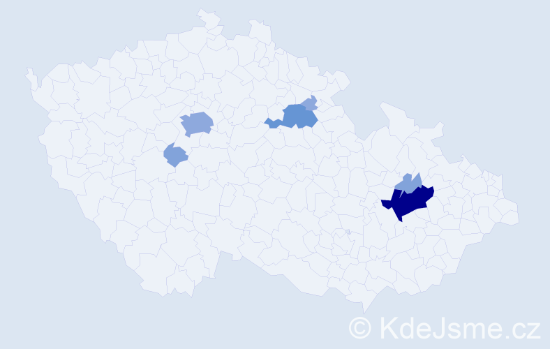 Příjmení: 'Povalil', počet výskytů 17 v celé ČR