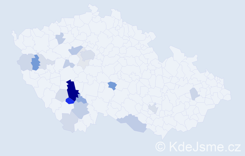 Příjmení: 'Kotlínová', počet výskytů 63 v celé ČR
