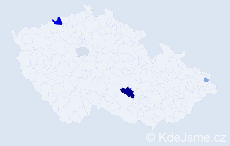 Příjmení: 'Talačová', počet výskytů 7 v celé ČR