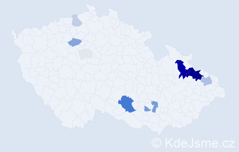 Příjmení: 'Ivancová', počet výskytů 26 v celé ČR