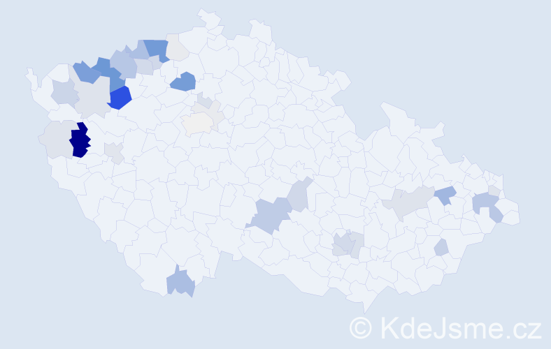 Příjmení: 'Mati', počet výskytů 129 v celé ČR