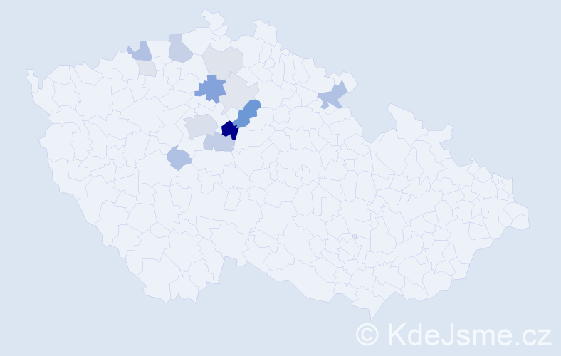 Příjmení: 'Hedrlín', počet výskytů 42 v celé ČR