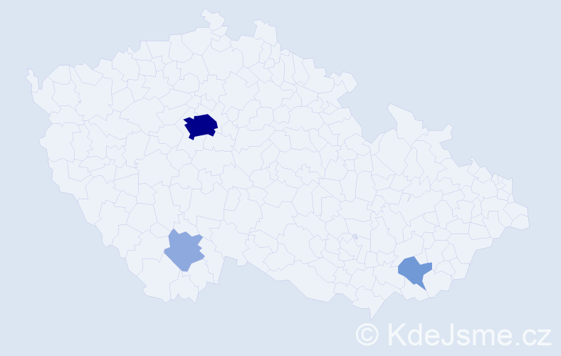 Příjmení: 'Vinokurov', počet výskytů 9 v celé ČR