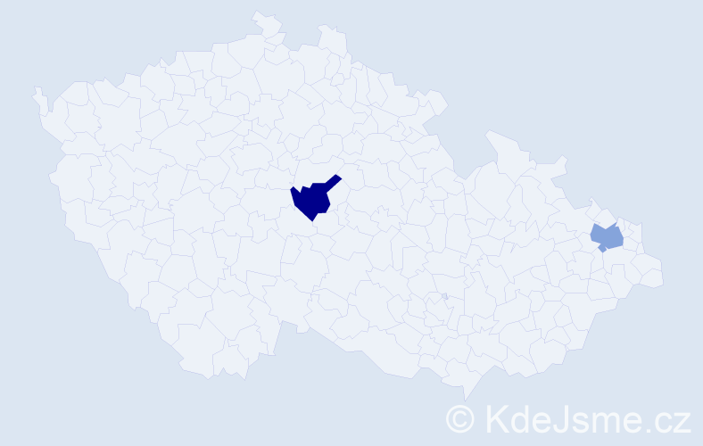 Příjmení: 'Kaiserschatová', počet výskytů 2 v celé ČR