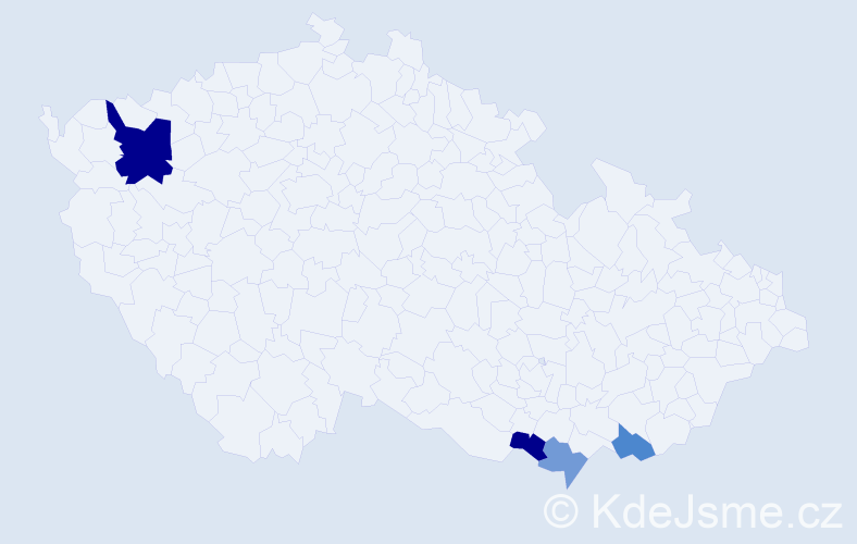 Příjmení: 'Kobinger', počet výskytů 7 v celé ČR