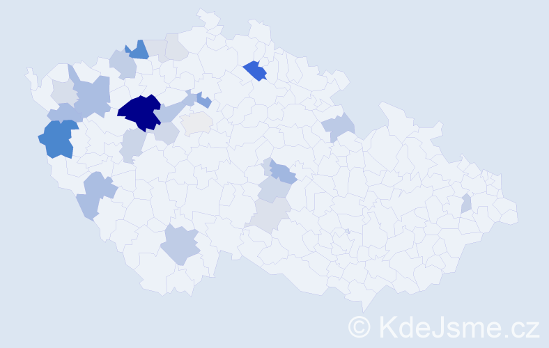 Příjmení: 'Podolková', počet výskytů 59 v celé ČR