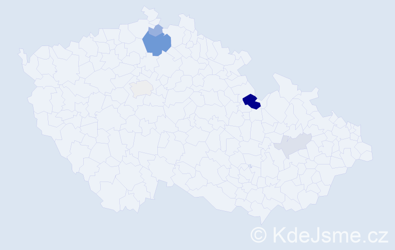 Příjmení: 'Lotová', počet výskytů 14 v celé ČR