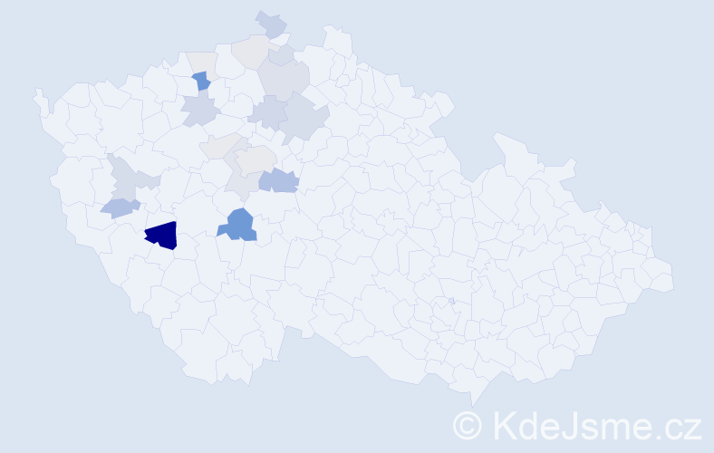 Příjmení: 'Batovec', počet výskytů 51 v celé ČR