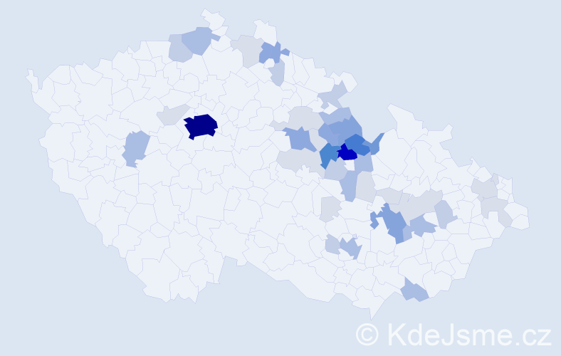 Příjmení: 'Šponar', počet výskytů 142 v celé ČR