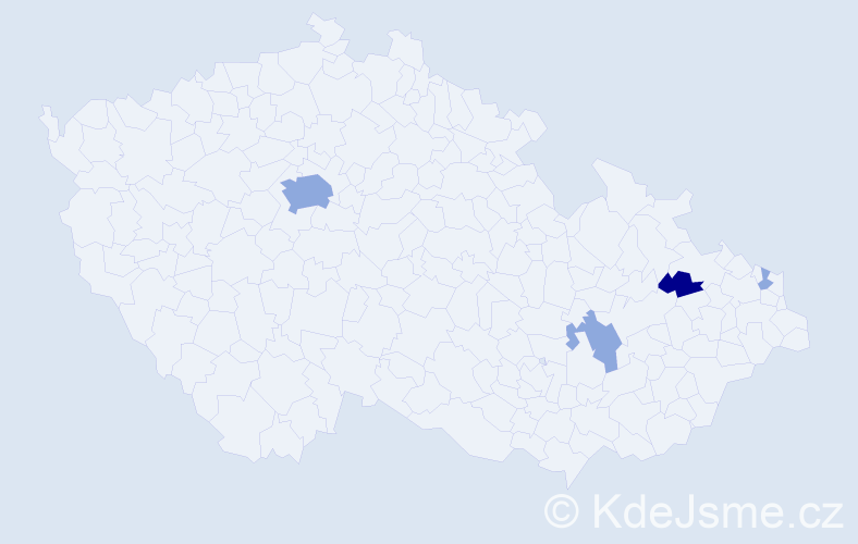 Příjmení: 'Nedzbala', počet výskytů 9 v celé ČR