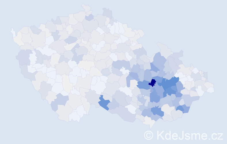 Příjmení: 'Koutná', počet výskytů 2000 v celé ČR