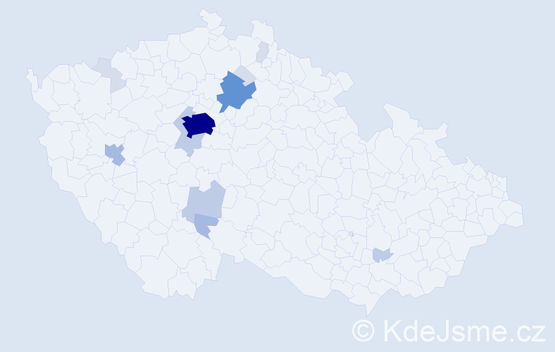 Příjmení: 'Kostrba', počet výskytů 43 v celé ČR