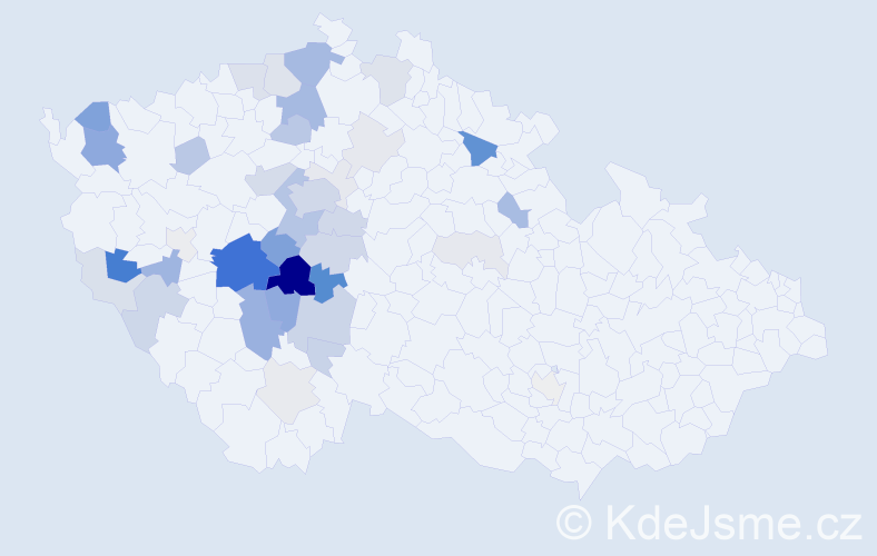 Příjmení: 'Čedík', počet výskytů 139 v celé ČR