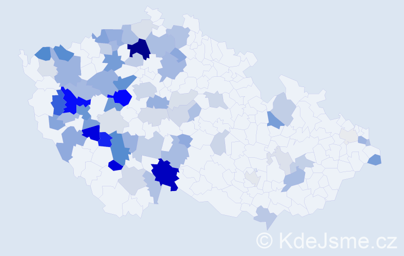 Příjmení: 'Lepičová', počet výskytů 214 v celé ČR
