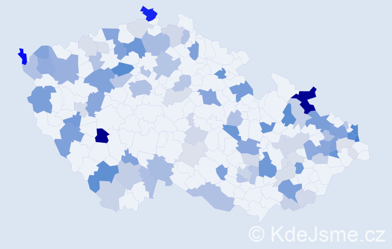 Příjmení: 'Sabová', počet výskytů 248 v celé ČR