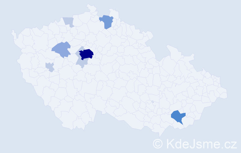 Příjmení: 'Stričko', počet výskytů 23 v celé ČR