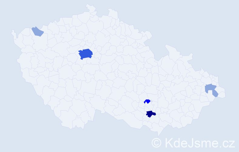 Příjmení: 'Ledbová', počet výskytů 14 v celé ČR