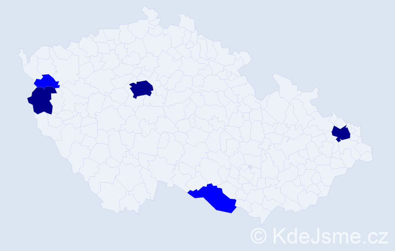 Příjmení: 'Maňovská', počet výskytů 8 v celé ČR
