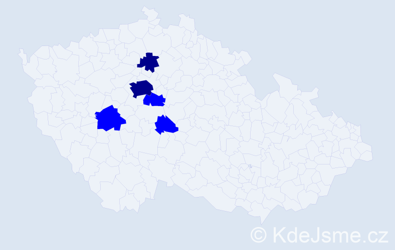 Příjmení: 'Vasovchyk', počet výskytů 7 v celé ČR