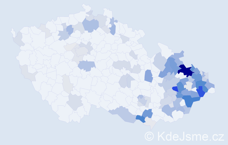 Příjmení: 'Kalus', počet výskytů 432 v celé ČR