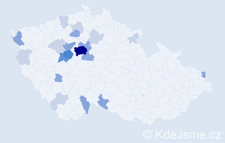 Příjmení: 'Lebr', počet výskytů 55 v celé ČR