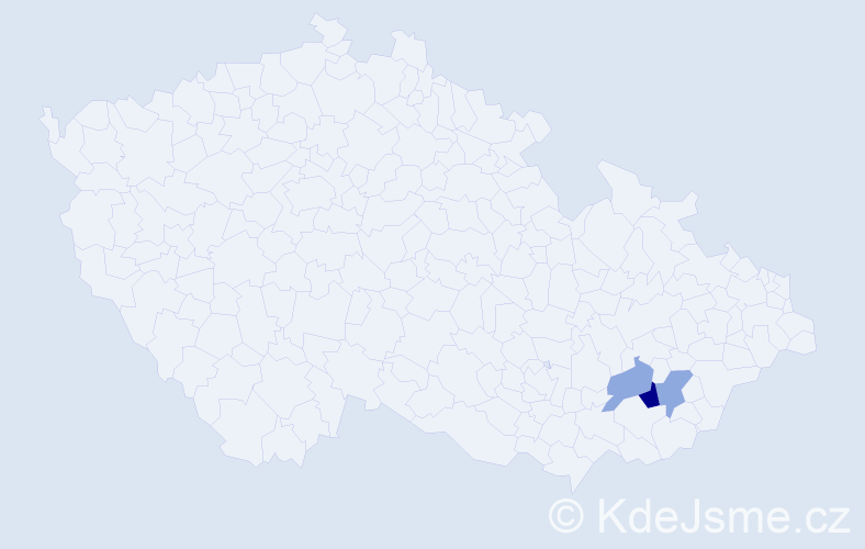 Příjmení: 'Bartůnková', počet výskytů 11 v celé ČR