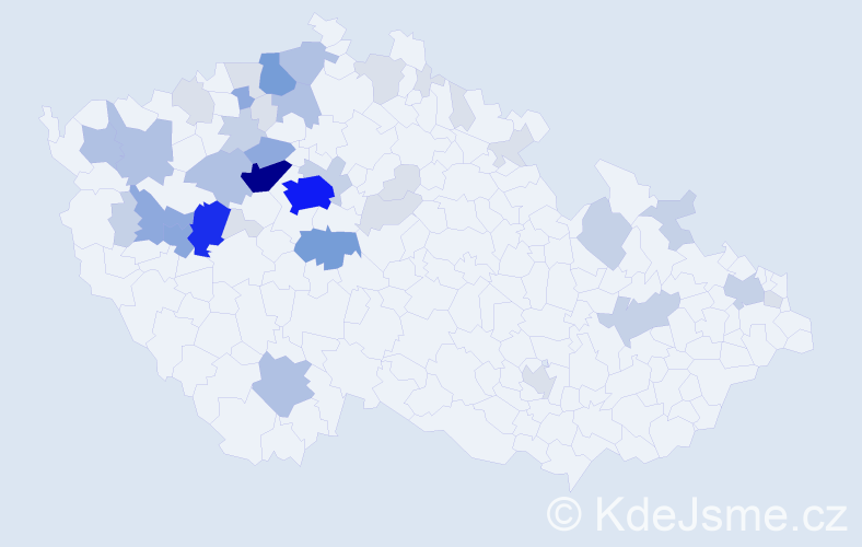 Příjmení: 'Poch', počet výskytů 131 v celé ČR