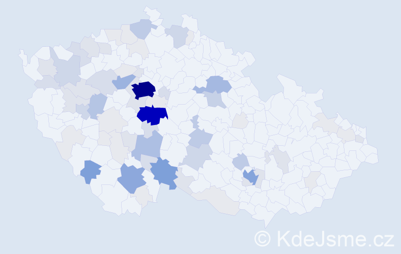 Příjmení: 'Bartůšková', počet výskytů 302 v celé ČR