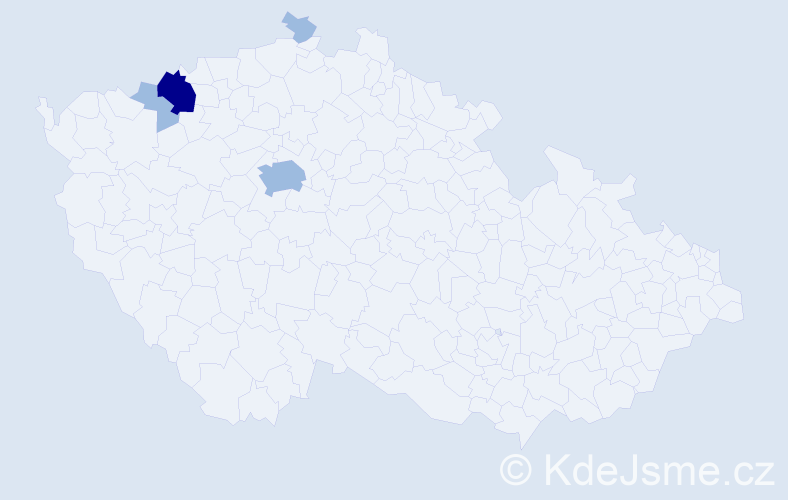 Příjmení: 'Lipmannová', počet výskytů 7 v celé ČR