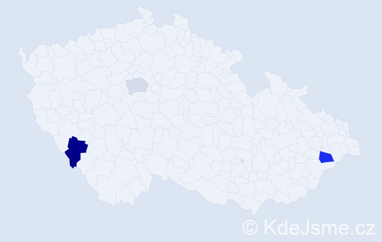 Příjmení: 'Ferro', počet výskytů 7 v celé ČR