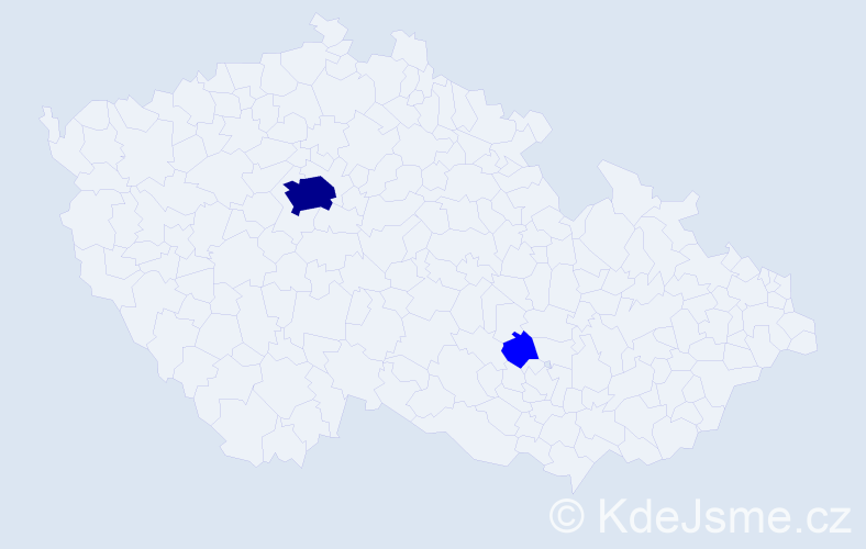 Příjmení: 'Bobylev', počet výskytů 5 v celé ČR