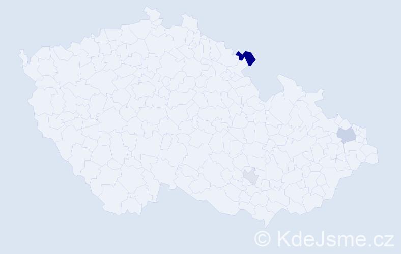 Příjmení: 'Kolinková', počet výskytů 5 v celé ČR