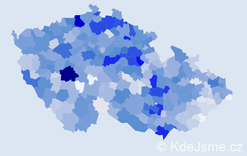 Příjmení: 'Polák', počet výskytů 6893 v celé ČR