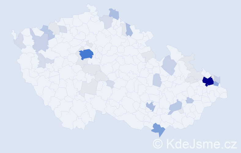 Příjmení: 'Babič', počet výskytů 137 v celé ČR