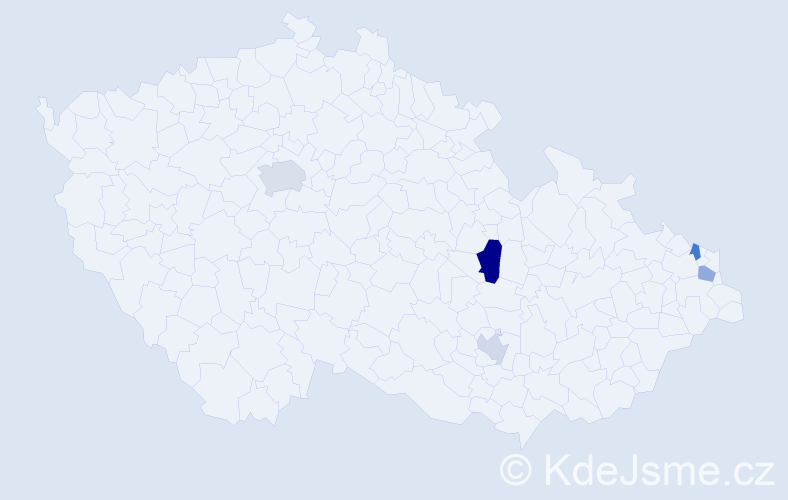 Příjmení: 'Zvingerová', počet výskytů 7 v celé ČR