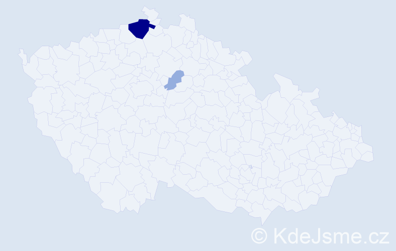 Příjmení: 'Jauklová', počet výskytů 11 v celé ČR