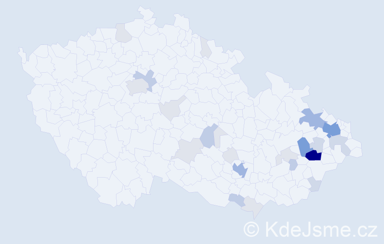 Příjmení: 'Pitrun', počet výskytů 86 v celé ČR