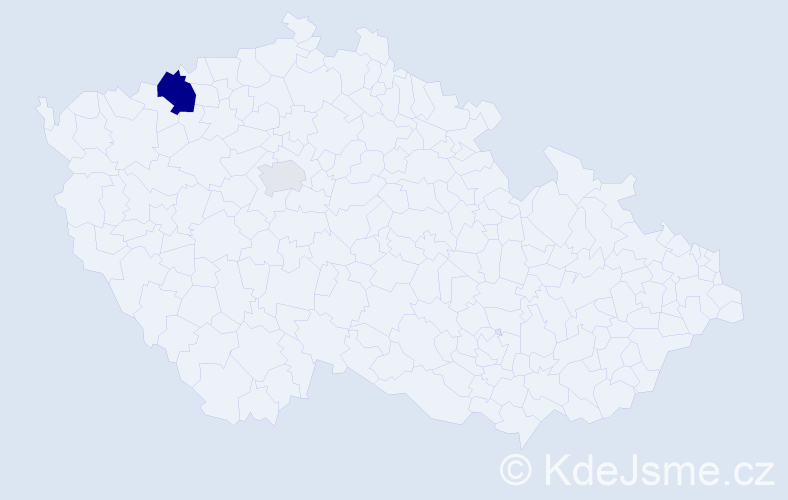Příjmení: 'Kolárovský', počet výskytů 5 v celé ČR