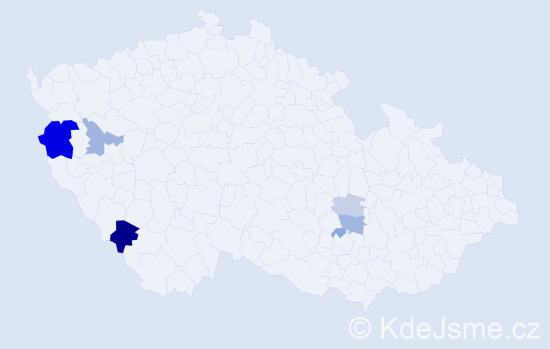 Příjmení: 'Holc', počet výskytů 17 v celé ČR